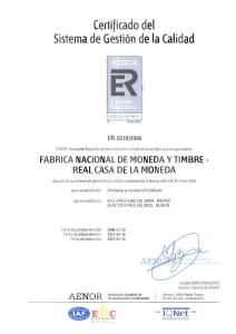 Certificado del Sistema de Gestión de la Calidad ISO 9001:2008