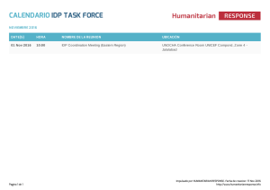 Calendario IDP Task Force | HumanitarianResponse