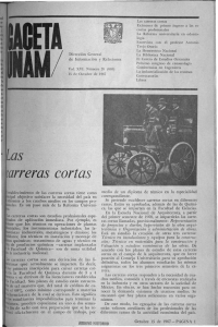 carreras cortas - Acervo Histórico de gaceta UNAM