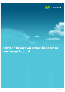 Activar / Desactivar conexión de datos móviles en Android