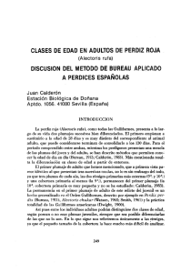 CLASES DE EDAD EN ADULTOS DE PERDIZ ROJA