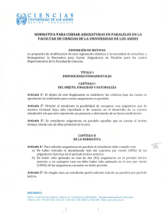 Normativa para Cursar Asignaturas en Paralelos en la