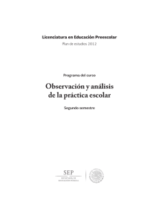 Observación y análisis de la práctica escolar - Dgespe