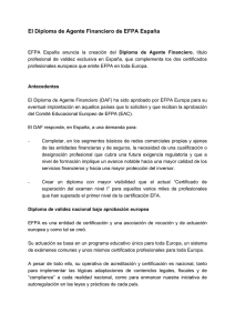 El Diploma de Agente Financiero de EFPA España