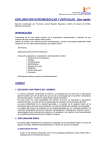 Exploración articular y osteomuscular