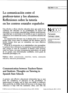 La comunicación entre el profesor