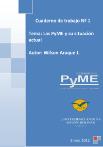 Las PyME y su situación actual - Universidad Andina Simón Bolívar