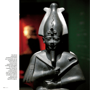 Una de las numerosas esculturas de Osiris que se pueden