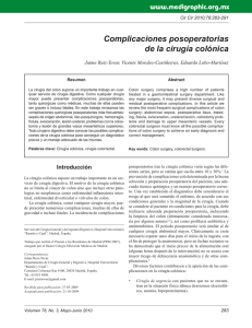 Complicaciones posoperatorias de la cirugía