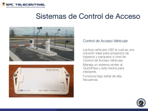 Presentación Control de Acceso Vehicular