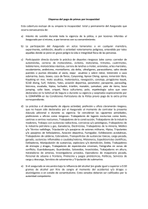 Dispensa del pago de primas por incapacidad