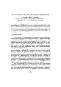 NIETALES TÓXICOS PESADOS Y SUS EFECTOS SOBRE LA SALUD