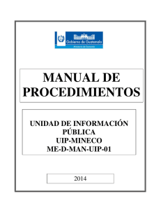 MANUAL DE PROCEDIMIENTOS OPERACIONES