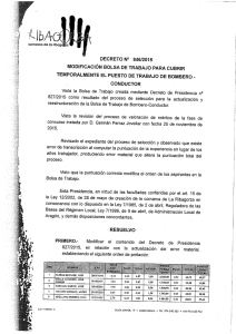 MODIFICACIÓN BOLSA DE TRABAJO PARA CUBRIR