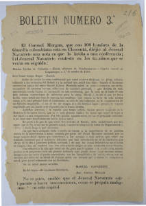 Boletín número 3 / Manuel Navarrete. -- (1884). -