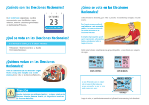 ¿Cuándo son las Elecciones Nacionales?