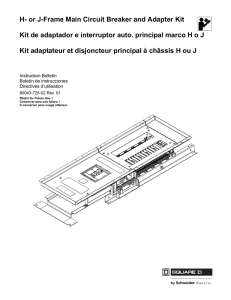 H- or J-Frame Main Circuit Breaker and Adapter