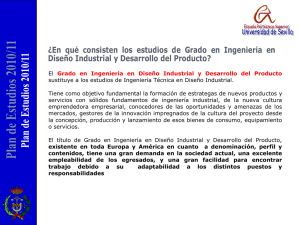 Información General sobre el Grado en Ingeniería en Diseño