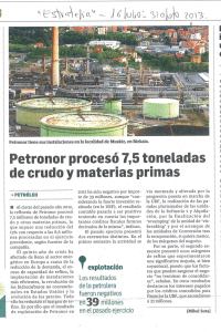 Petronor procesó 7,5 toneladas de crudo y materias primas