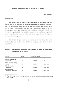 Page 1 TECNICAS AGRONOMICAS PARA EL CULTIVO DE LA