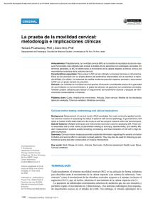 La prueba de la movilidad cervical: metodología e implicaciones