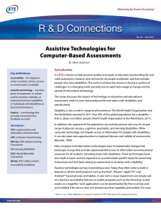 Assistive Technologies for Computer-Based Assessments