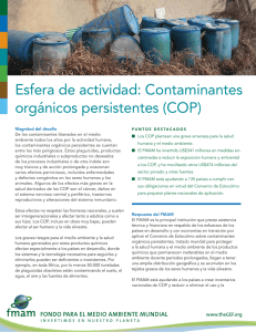 Esfera de actividad: Contaminantes orgánicos persistentes (COP)