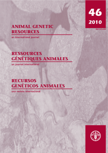 animal genetic resources ressources génétiques animales recursos