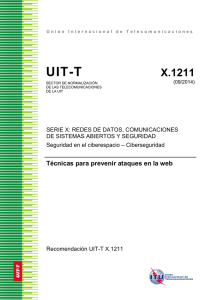 UIT-T Rec. X.1211 (09/2014) T&eacute;cnicas para prevenir ataques