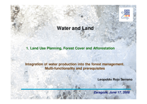 Integration of water production into the forest management. Multi