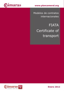 FIATA Certificate of transport