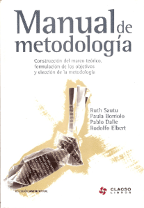 Manual de metodología. Construcción del marco teórico