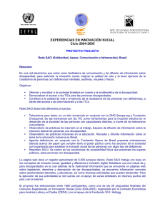 Resumen "Rede SACI (Solidaridad, Apoyo, Comunicación e