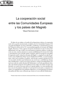 La cooperación social entre las Comunidades Europeas y