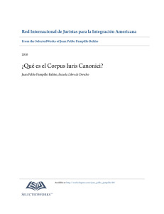 ¿Qué es el Corpus Iuris Canonici? - SelectedWorks
