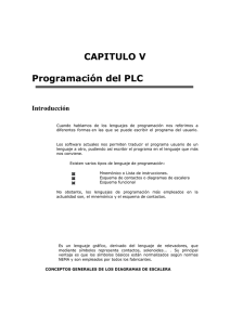 CAPITULO V Programación del PLC Introducción