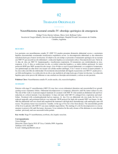 Neuroblastoma neonatal estadío IV: abordaje quirúrgico de