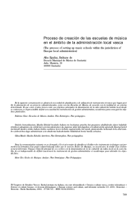 Proceso de creación de las escuelas de música en el ámbito de la