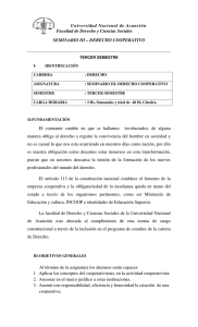 Derecho Cooperativo - Facultad de Derecho