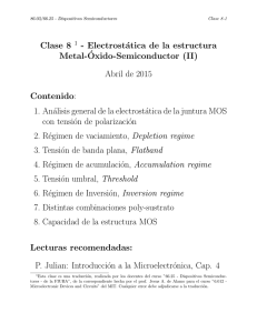 Clase 8 - Electrostática de la estructura Metal-´Oxido