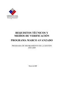 requisitos técnicos y medios de verificación programa