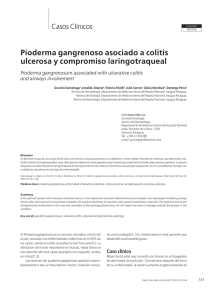 Pioderma gangrenoso asociado a colitis ulcerosa - medcutan