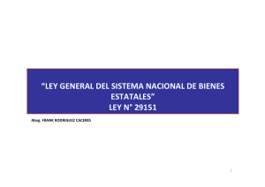 “ley general del sistema nacional de bienes estatales” ley n° 29151