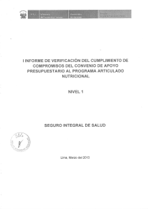 l INFORME DE VERIFICACIÓN DEL CUMPLIMIENTO DE