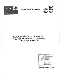 manual de organización especifico del instit¡uto nacional de