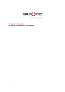 C&oacute;digo &Eacute;tico Grupo Ortiz Actuando con Integridad en todo el Mundo
