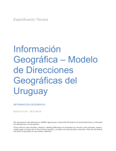 Información Geográfica – Modelo de Direcciones
