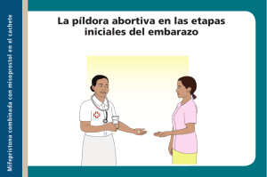 La píldora abortiva en las etapas iniciales del embarazo
