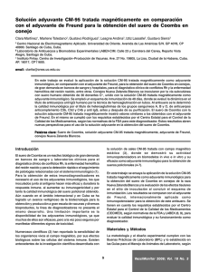 Solución adyuvante CM-95 tratada magnéticamente en