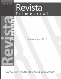 Revista Trimestral Enero-Marzo 2010 Banco Central de Reserva de